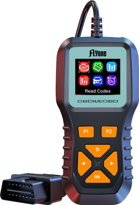 FLYone K1 OBD2 汽車故障檢測器 (台灣授權保固) 電瓶/柴油車檢測 彩色螢幕 繁體中文 炫彩版, 1個, 炫彩版(OBD2檢測儀)