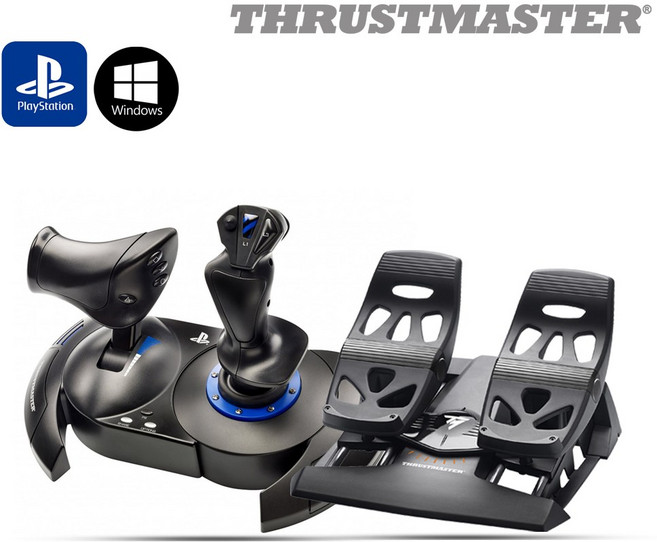 트러스트마스터 T.Flight Hotas4 TFRP 비행패달 패키지(PS5 PS4/PC지원) PO, 1세트, Hotas4+TFRP