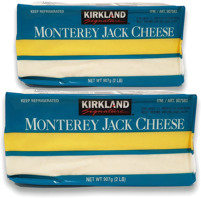 코스트코 KIRKLAND SIGNATURE 몬테리잭치즈 907G, 2개
