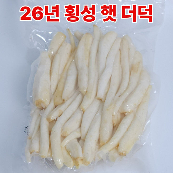 [산지직송] 국산 더덕 강원도 횡성더덕, 1박스, 300g 손질깐더덕