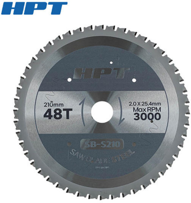 HPT 210mm 원형톱날 SB-S210 48날 금속용 MS412용 절단 톱 날, 1개