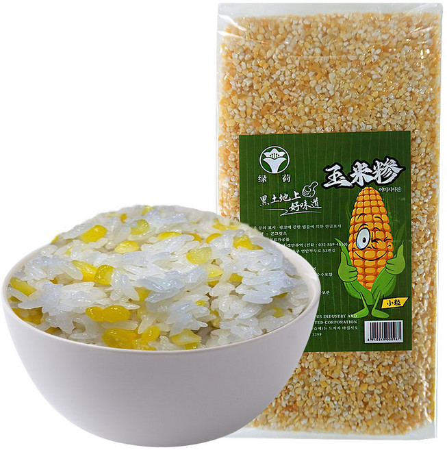 (배터짐) 녹허흑토 콘그릿츠 연변 소알 찰옥수수쌀 옥수수쌀, 1개, 1kg