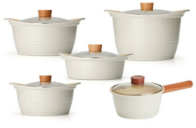 키친아트 인덕션 세라믹 냄비 세트 5종