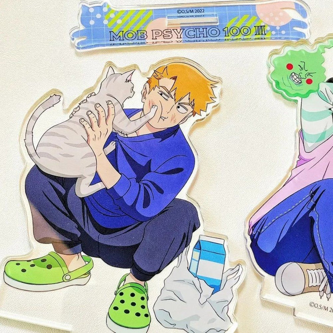 모브사이코100 레이겐 아크릴 스탠드 피규어 귀여운 인테리어 굿즈, 4