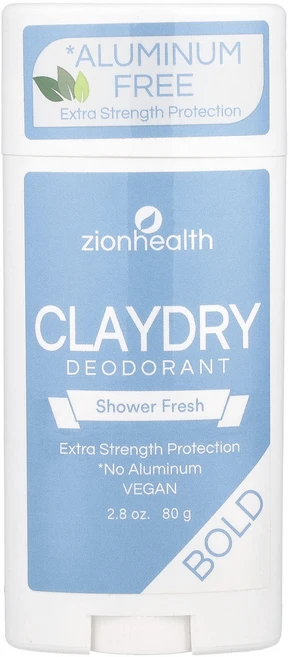 Zion Health Bold ClayDry 데오드란트 Shower Fresh 2.8 oz (80 g), ZionHealthBoldClayDry데오드란트Show, 80g, 1개 - 쿠팡