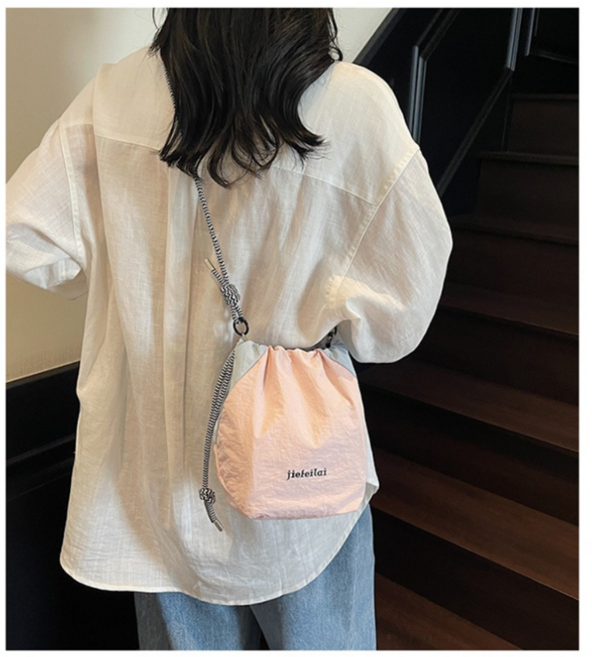 키밍 카메라 스트링 파우치 가방, 1개, 핑크