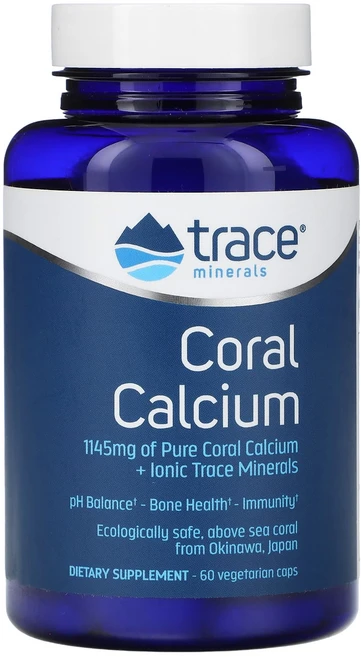 Trace 산호 칼슘 + 아이코닉한 미량 미네랄 베지 캡슐 60정, Trace산호칼슘아이코닉한미량미네랄베지캡슐60정, 1개 - 쿠팡