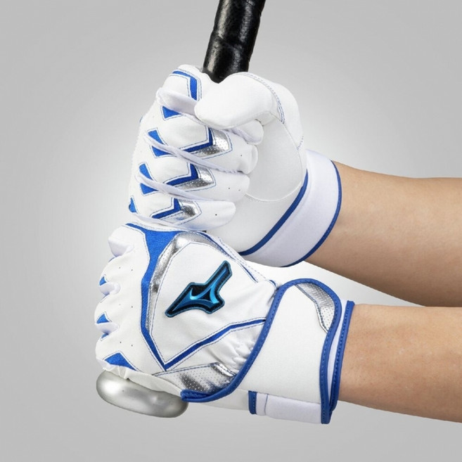 미즈노 윌드라이브 블루 배팅장갑 29501 화이트/블루/실버, L(25CM)