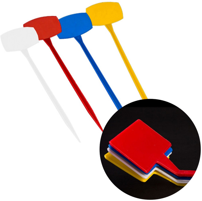 컬러 50cm 식물이름표꽂이 화초 다육이 화분네임택 푯말 식물라벨, 색상, 하양