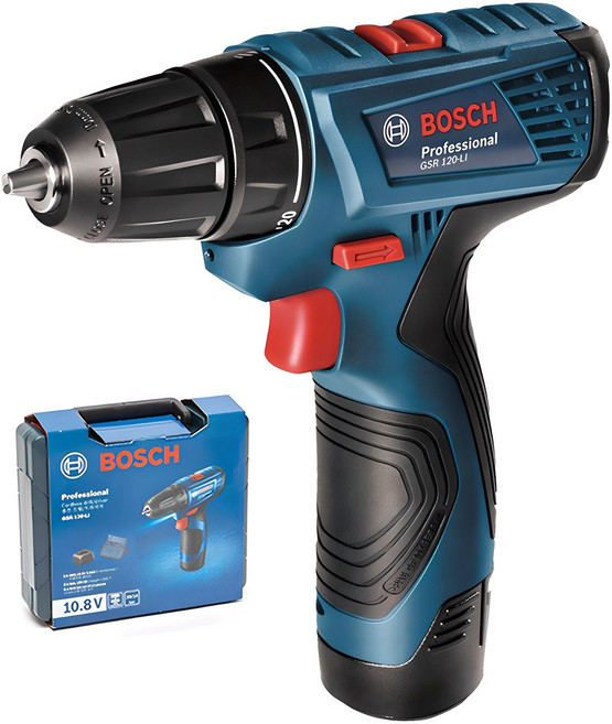보쉬 충전 임팩 전동 드릴 드라이버 GSB 120-LI(1B), 1세트