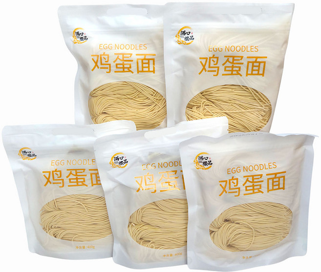새마원 계란면 400g 에그누들 중화면 중국 생면 수제 계란국수 에그면, 5개