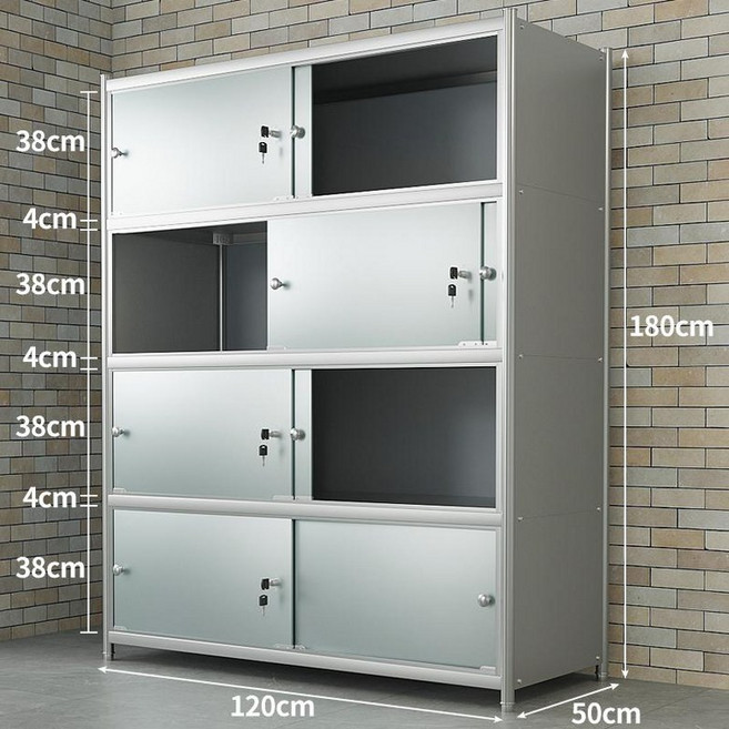 대형 스텐창고 옥상 캐비닛 펜션 농막 방수 보관함 철제 간이, 4단문 120 x 50x180