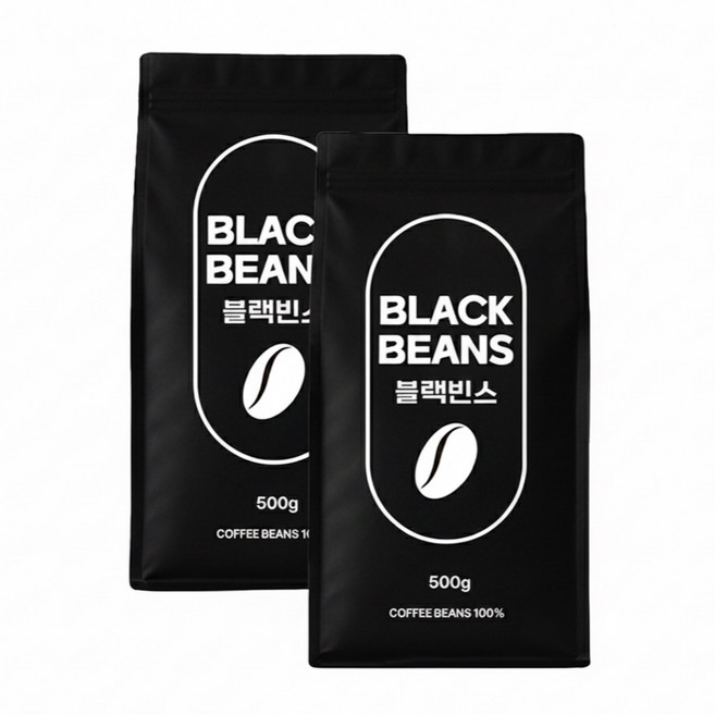 블랙빈스 블루 마운틴 고소한 블렌딩 원두, 500g, 2개, 홀빈(분쇄안함)