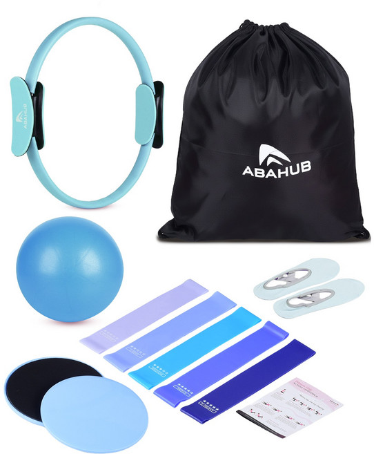 ABAHUB 필라테스 홈트 풀패키지 전신 운동 코어 다이어트 여성 바디라인 관리 세트, 1개, 파란색