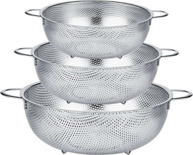 스텐 양수 타공바구니 3종세트