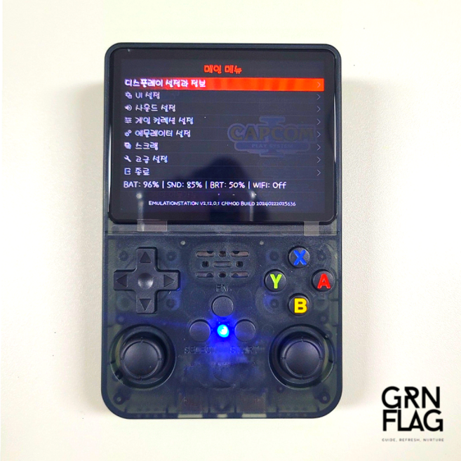 그린플래그 월광보합 R36S 한방팩 장착 한글 휴대용 게임기, 블랙, 메모리 X (한글 한방팩 미적용)