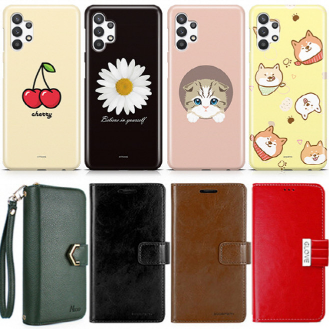 갤럭시A32 갤럭시 A32 디자인 하드 다이어리 지갑 휴대폰 케이스 SM-A325