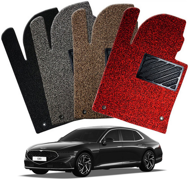 크러시온 제네시스 G90 2륜 4륜 확장형 코일매트 풀셋 엣지코일, 그레이, 90-2 G90 5인승 22년~, 현대