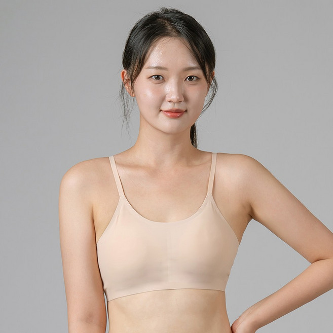 필굿웨어 래쉬가드 노와이어 끈 이너브라 GB5591, 스킨