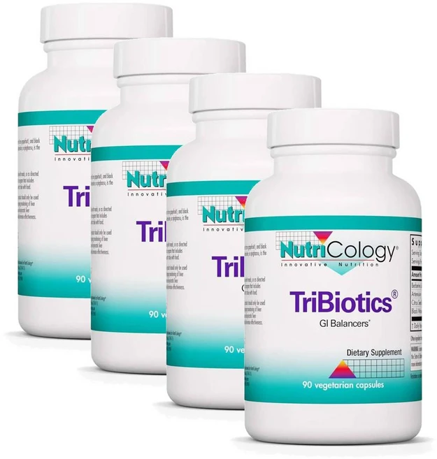 Nutricology TriBiotics 베지캡슐 90정, 4병 - 쿠팡