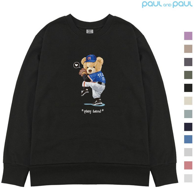 [폴앤폴] 롤러스케이트 곰돌이 남여공용 맨투맨