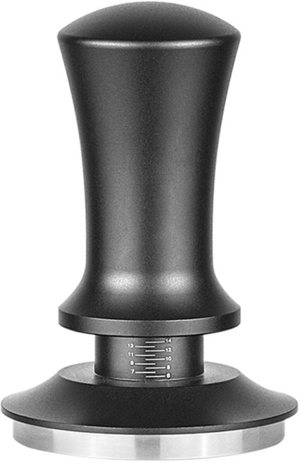 에스프레소 탬퍼 51mm 58mm 커피 보정 스프링 손잡이 달린 탬퍼, 블랙 51mm, 1개