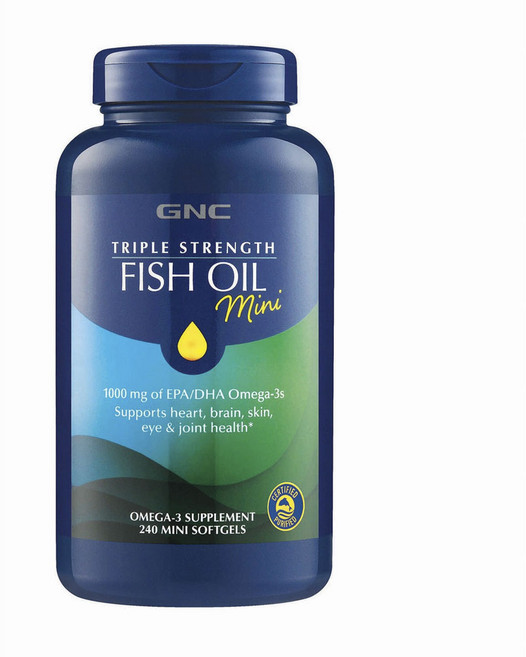 GNC 健安喜 Triple Strength魚油迷你軟膠囊, 240顆, 1罐
