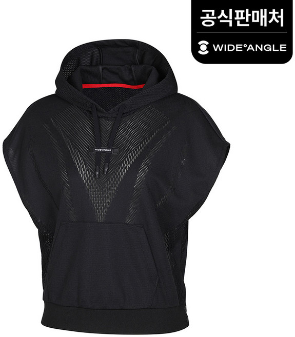 와이드앵글 공식 여성 TO 하이엔드 자카드 후드 베스트 L WWP24232Z1