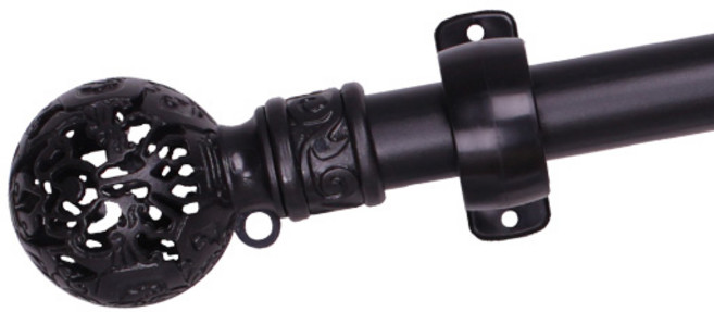 한국레일갤럭시 25mm 지구 커튼봉 커텐봉, 블랙