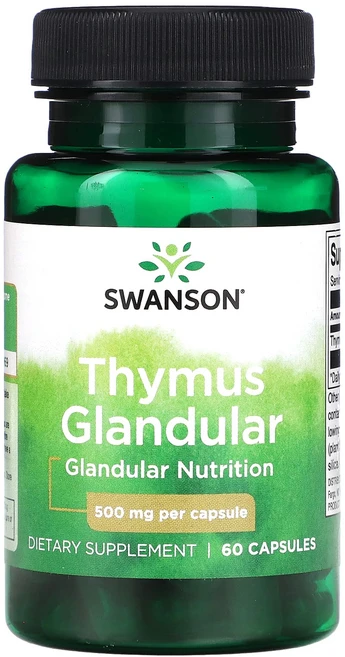 Swanson Thymus Glandular 500mg 캡슐 60정, SwansonThymusGlandular500mg캡슐6, 1개 - 쿠팡