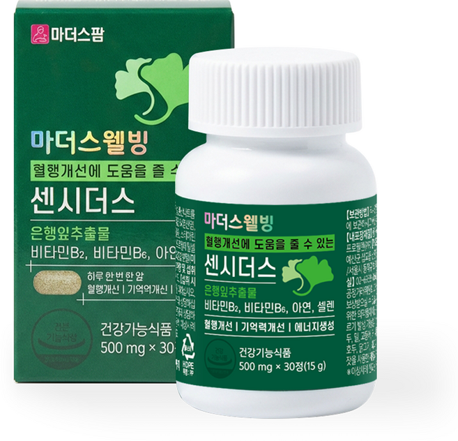 [26년 3월 신제품] 마더스팜 센시더스 혈액순환 혈행 기억력 개선 도움 (약1달분), 1개, 30정