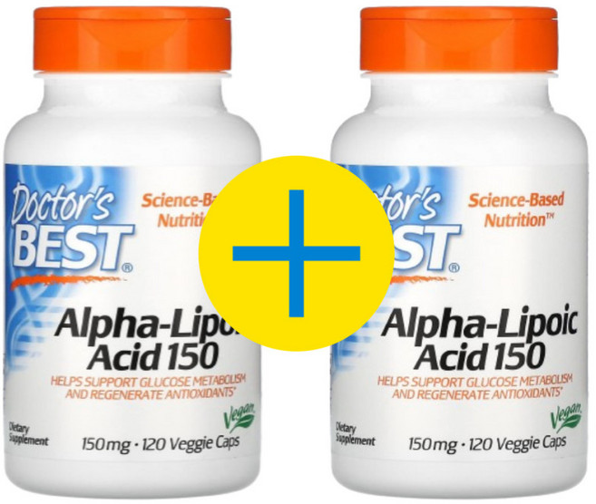 [1+1] 닥터스베스트 알파리포산 150mg, 120정, 2개