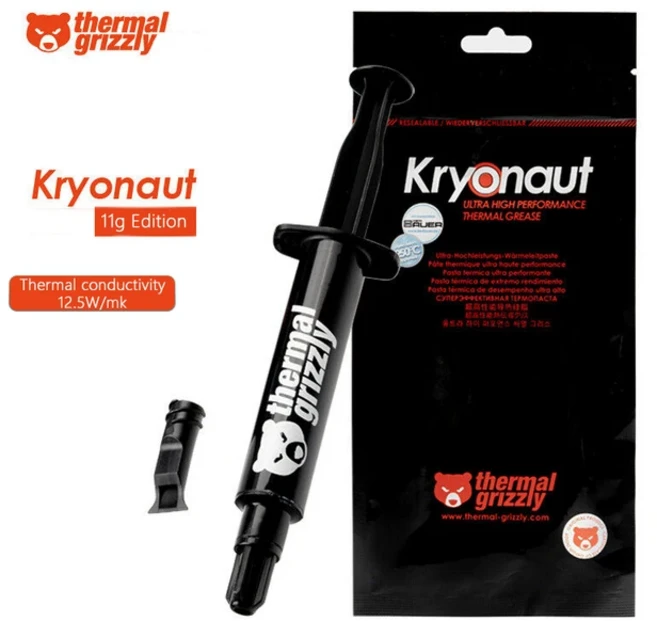 Thermal Grizzly KE 14.2W/MK 컴퓨터 열 페이스트 CPU 그래픽 카드 노트북 용 전도성, 03 Kryonaut 11g, 1개