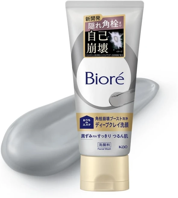 일본 비오레 오우치 de 에스테 딥 클레이 폼클렌징 180g 모공 블랙헤드 피지 각질 클레이 세안제, 1개 - 쿠팡