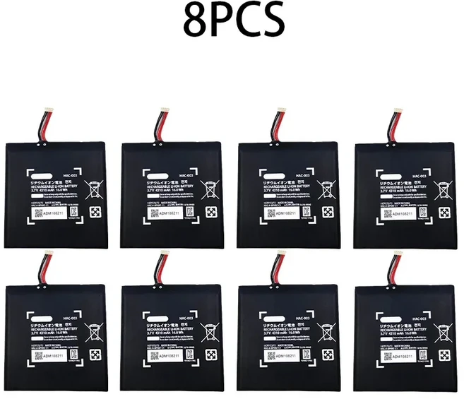 HAC-003 3.7V/4310mAh 교체용 충전기 배터리 (닌텐도 스위치 게임 콘솔, 06 8PCS