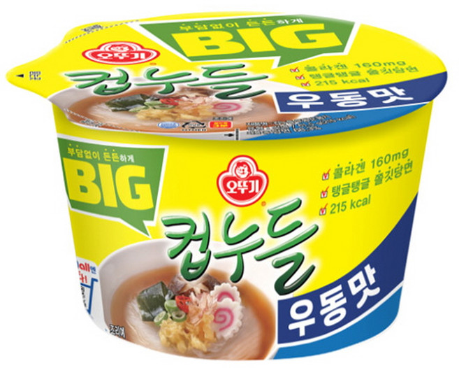 오뚜기 빅컵누들 우동맛 61.5g, 1개