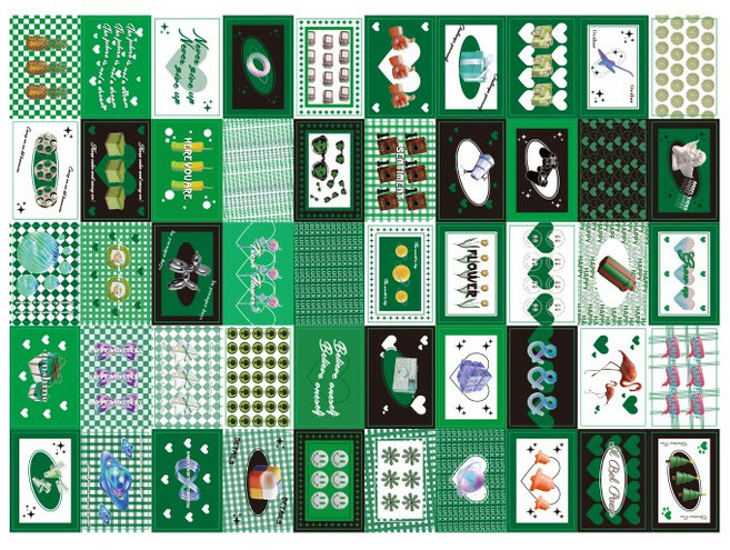 하이유니 파스텔톤컬러 아이템 포토 다꾸 미니 스티커 북, #4