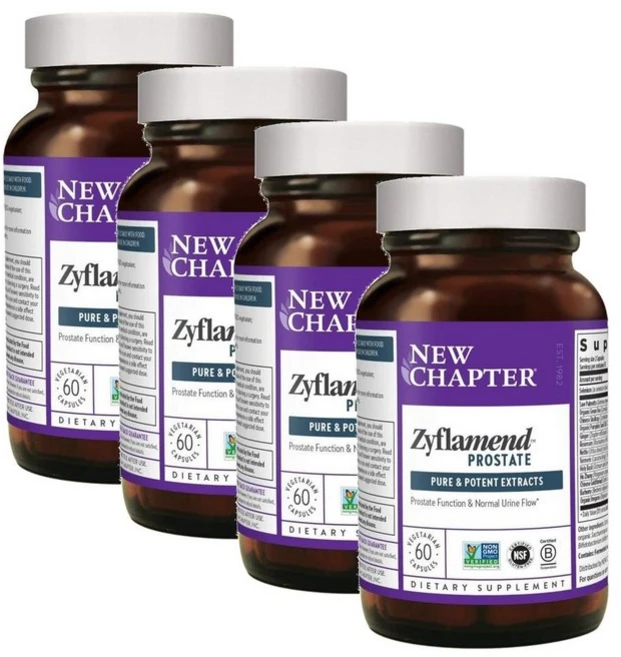 뉴챕터 자이플라멘드 프로스테이트 쏘팔메토 캡슐 New Chapter Zyflamend Prostate, 4개, 60정 - 쿠팡
