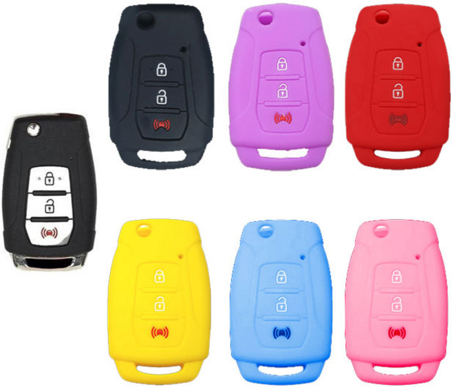 실리콘 자동차 키 케이스 키홀더 키 커버, 30.S-1, 브라운