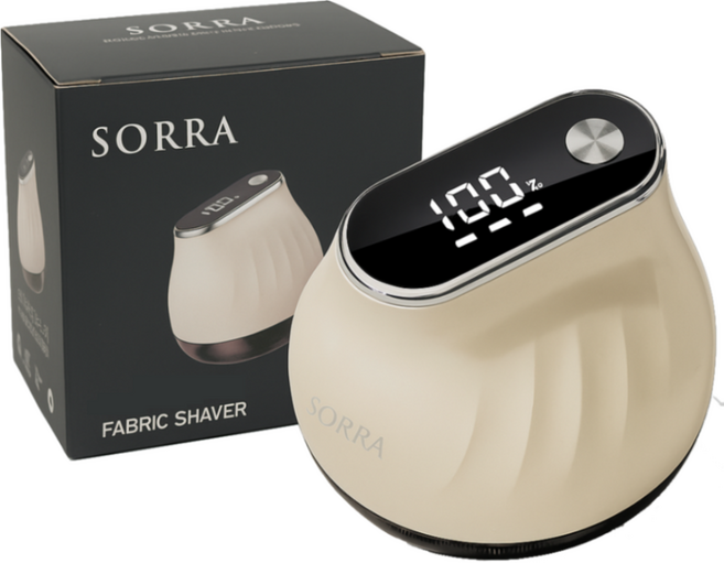 소라 보풀제거기 25년형 프리미엄 충전식 6중날 세탁소용 가정용 휴대용, 베이지, SRX-01