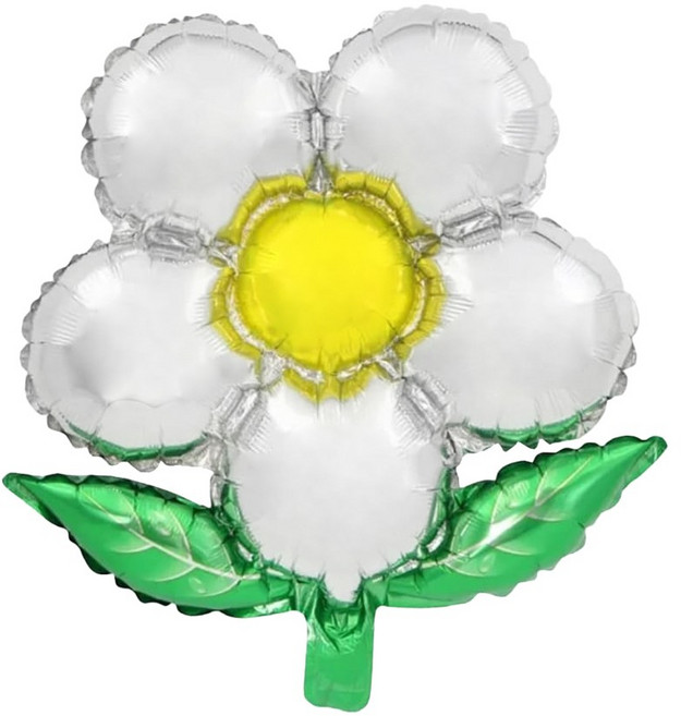 파티짱 잎사귀 5잎 꽃풍선 생일 파티 호일 은박 풍선, 실버