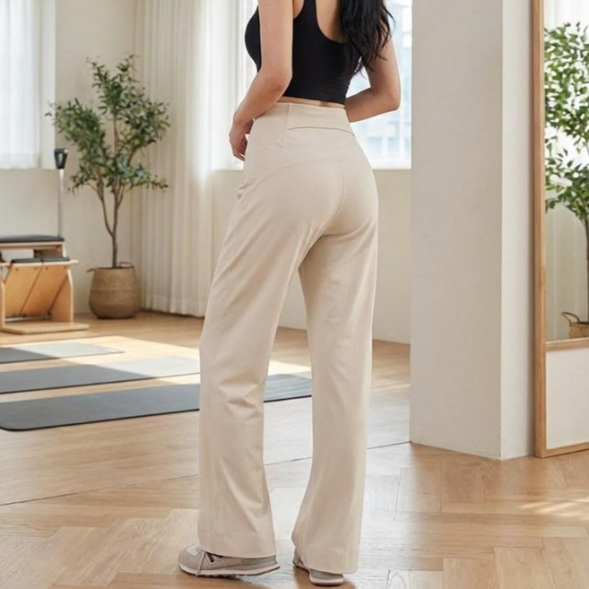 마린웨이브 폰주머니 일체형 와이드 핏 레깅스 요가 팬츠 바지