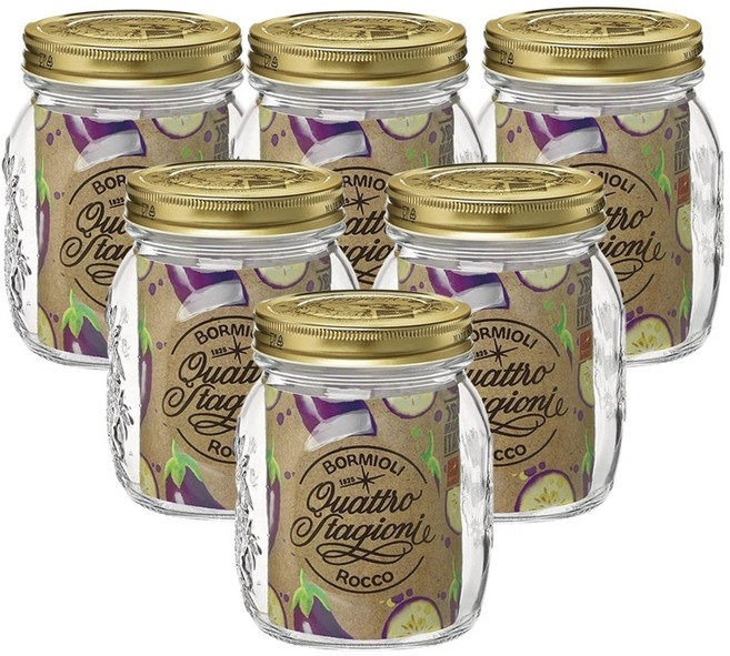 보르미올리 콰트로 밀폐유리병 700ml 6개