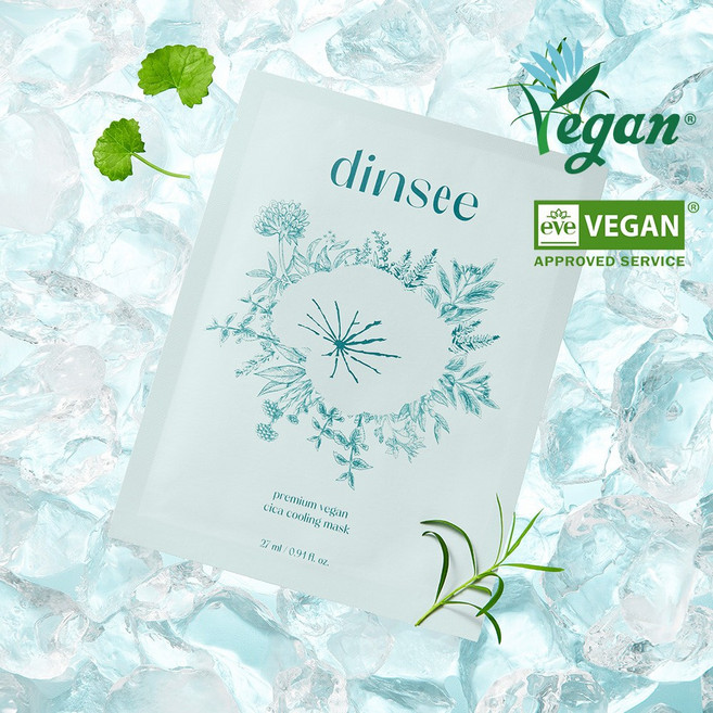 [딘시] 프리미엄 비건시카 쿨링 마스크 27ml, 2개, 5개입