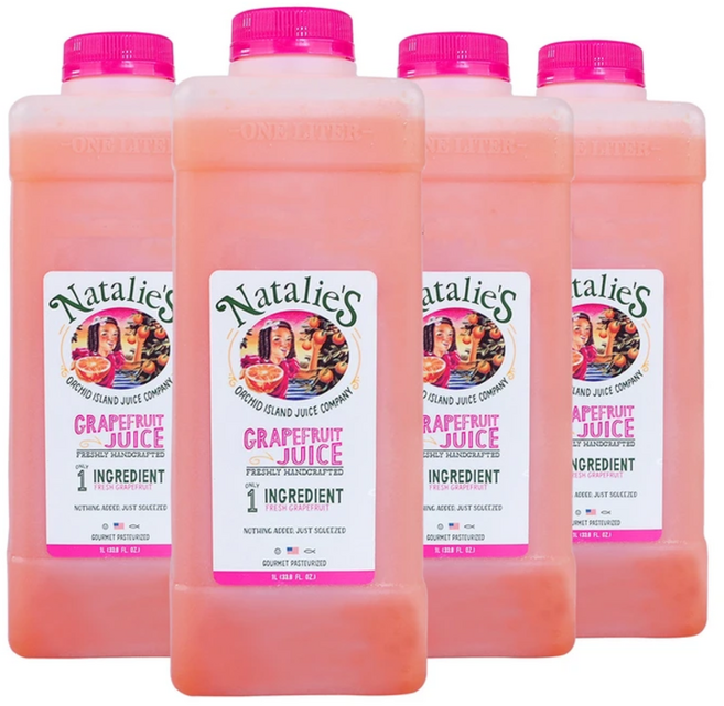 나탈리스 자몽 주스 1L x 4 무첨가 100% 플로리다 착즙주스 4개입, 4개