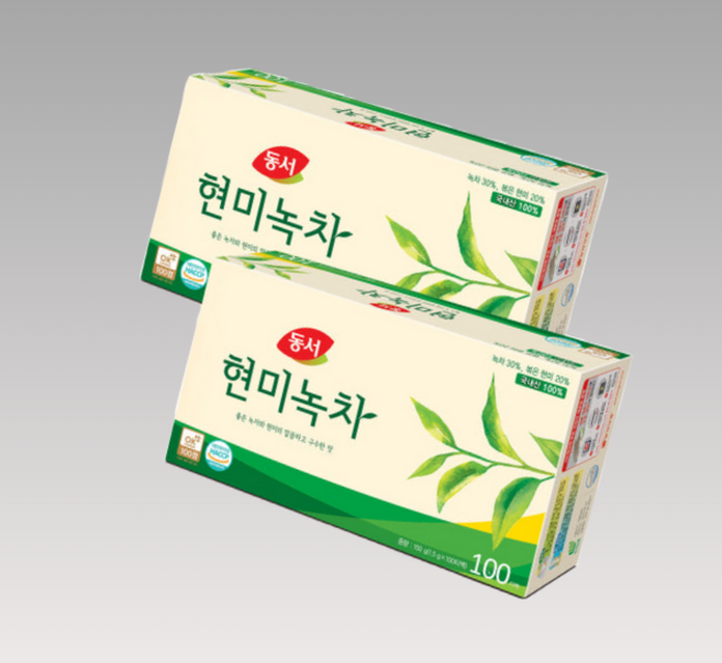 동서 현미녹차 1.5g x 200T (100개x2개), 100개입, 2박스