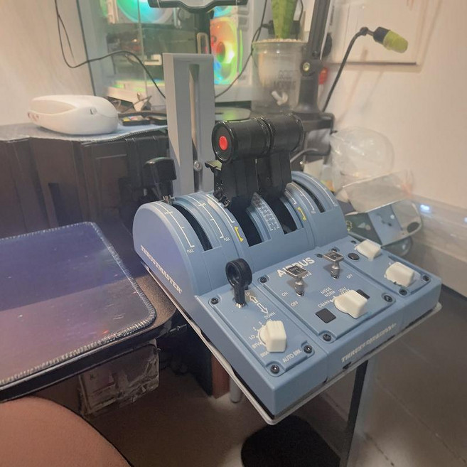 비행 시뮬레이터 조이스틱 플라이트 컨트롤 스로틀 포함, 1개, 에어차이나 TCA 터보 플레이트 블랙, 기본 색상