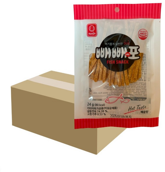 한진 빼빼포 매운맛, 24g, 30개