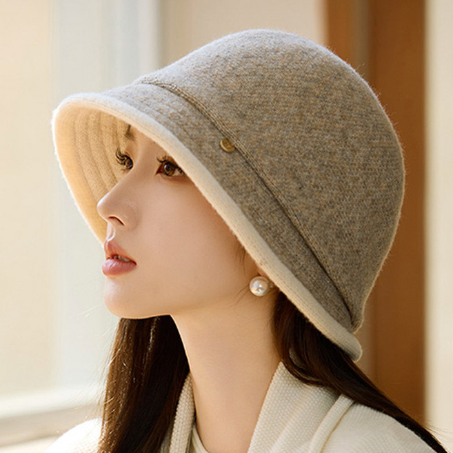 데이즈원 여성 가을 겨울 벙거지 챙모자 버킷햇 두건 모자