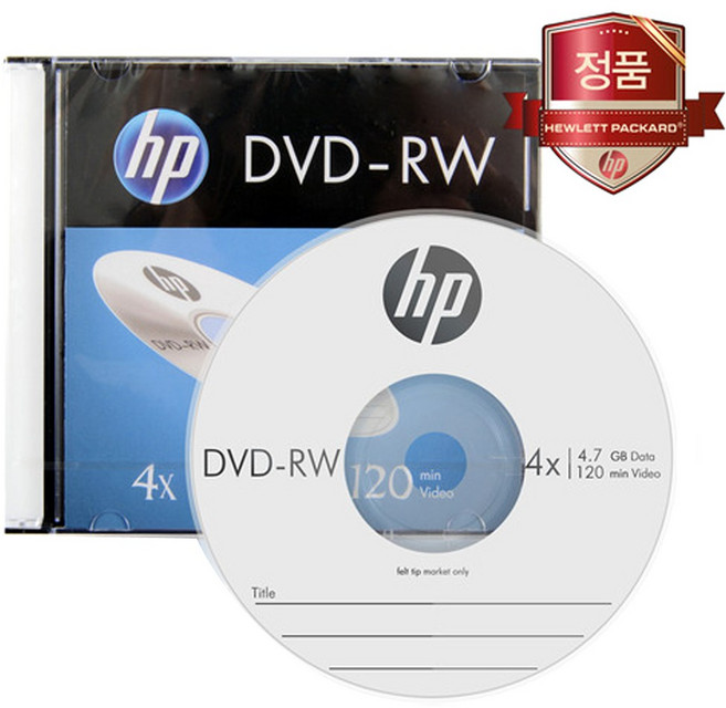 DVD-RW 4.7GB 4x 슬림 1장, 1개